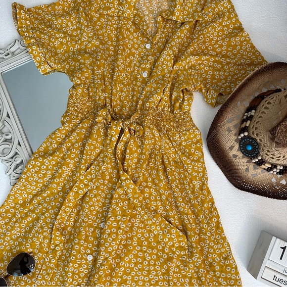 πΈ3/$12 SHEIN dress size 1X, yellow floral perfect conditions - Picture 8 of 14